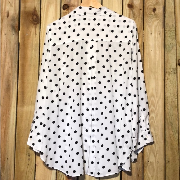 Velvet Heart WHITE polka dot button top - Picture 5 of 5